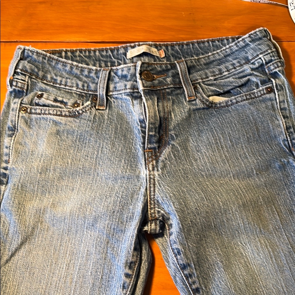 Levi's Blue Straight Jeans with Vintage Fading